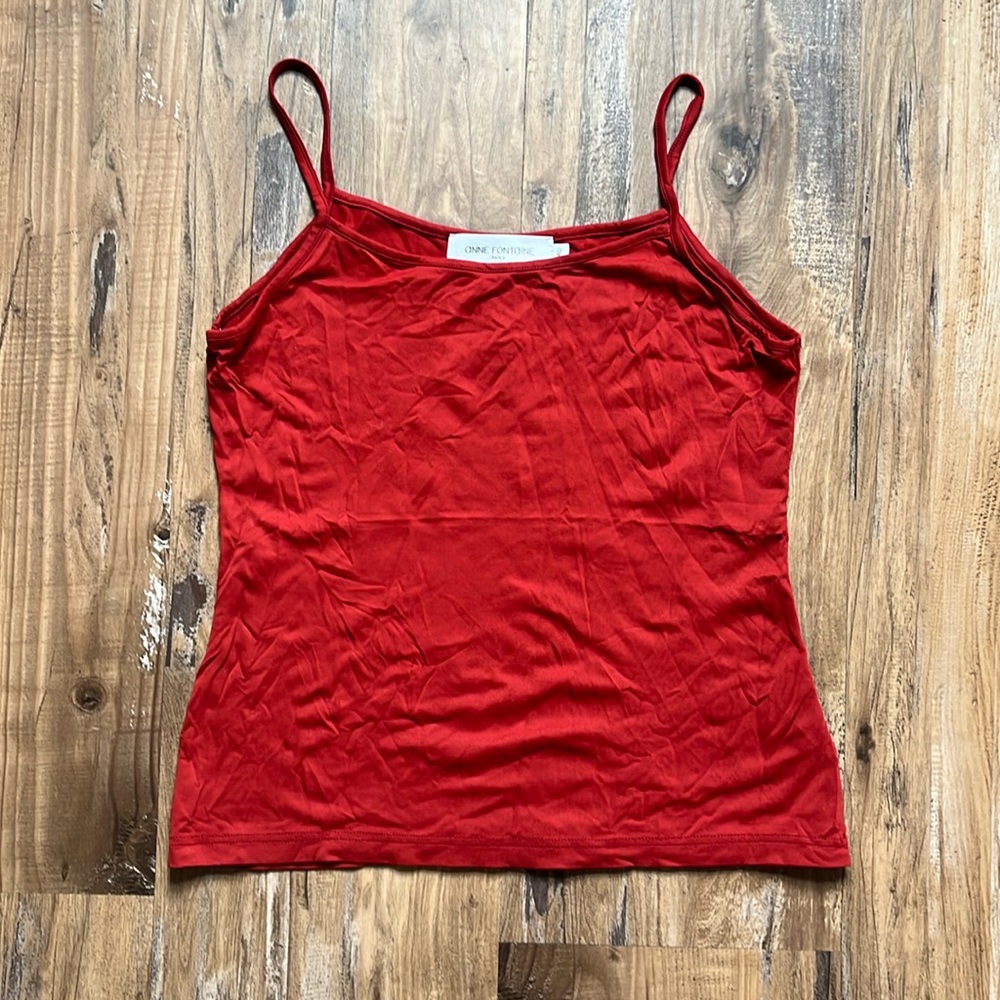 Anne Fontaine Dark Red Tank Top